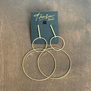 Thalia Sodi Gold Large Interlocking Hoop Earrings
